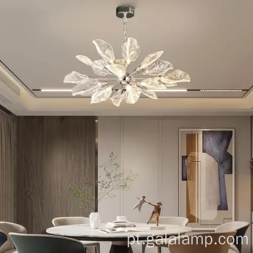 Mesa de jantar de luminária de luminária pendurada no estilo de filial elegante